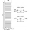 Mexen Mars elektrický radiátor 1800 x 500 mm, 900 W, čierny - W110-1800-500-2900-70