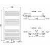 Mexen Mars elektrický ohrievač 900 x 500 mm, 400 W, biely - W110-0900-500-6400-20