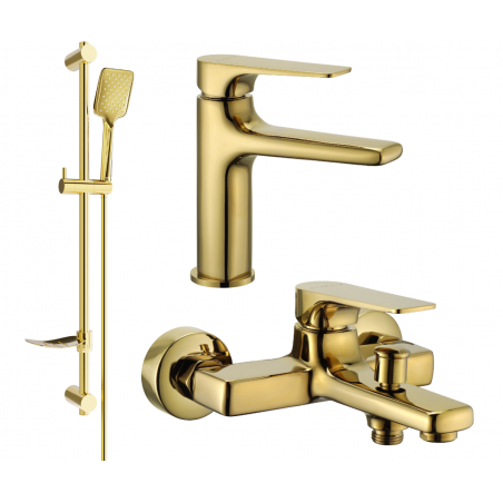 Mexen Lynx DF62 súprava do vane, zlatá - 745903DF62-50