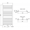 Mexen Mars elektrický radiátor 1200 x 600 mm, 600 W, čierny - W110-1200-600-6600-70