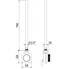Mexen Mars elektrický radiátor 1800 x 500 mm, 900 W, čierny - W110-1800-500-6900-70