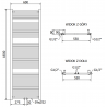 Mexen Mars elektrický radiátor 1800 x 600 mm, 900 W, čierny - W110-1800-600-6900-70