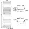 Mexen Bachus elektrický radiátor 1600 x 500 mm, 900 W, čierny - W109-1600-500-2900-70