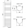 Mexen Eros elektrický radiátor 1200 x 318 mm, 300 W, chróm - W112-1200-318-2300-01