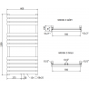 Mexen Jowisz elektrický radiátor 1200 x 600 mm, 600 W, čierny - W107-1200-600-2600-70