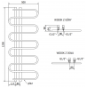 Mexen Kiso elektrický radiátor 1250 x 500 mm, 300 W, biely - W114-1250-500-2300-20
