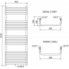 Mexen Apollo elektrický radiátor 1210 x 450 mm, 600 W, biely - W117-1210-450-2600-20