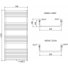 Mexen Apollo elektrický radiátor 1210 x 550 mm, 600 W, čierny - W117-1210-550-2600-70