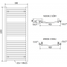 Mexen Helios elektrický radiátor 1200 x 500 mm, 600 W, biely - W103-1200-500-2600-20