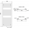 Mexen Helios elektrický ohrievač 1200 x 500 mm, 600 W, čierny - W103-1200-500-2600-70
