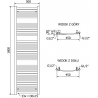 Mexen Helios elektrický radiátor 1800 x 500 mm, 900 W, biely - W103-1800-500-2900-20