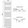 Mexen Helios elektrický radiátor 1800 x 500 mm, 900 W, antracit - W103-1800-500-2900-66