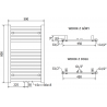 Mexen Hades elektrický radiátor 800 x 500 mm, 300 W, chróm - W104-0800-500-2300-01