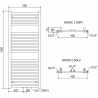 Mexen Hades elektrický radiátor 1200 x 500 mm, 600 W, biely - W104-1200-500-2600-20