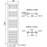 Mexen Hades elektrický radiátor 1500 x 400 mm, 600 W, čierny - W104-1500-400-2600-70