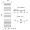Mexen Hades elektrický radiátor 1500 x 500 mm, 600 W, chróm - W104-1500-500-2600-01