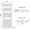 Mexen Hades elektrický radiátor 1500 x 600 mm, 600 W, chróm - W104-1500-600-2600-01