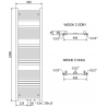 Mexen Hades elektrický radiátor 1800 x 500 mm, 900 W, čierny - W104-1800-500-2900-70