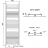 Mexen Hades elektrický radiátor 1800 x 600 mm, 900 W, chróm - W104-1800-600-2900-01