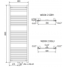 Mexen Uran elektrický radiátor 1800 x 600 mm, 900 W, čierny - W105-1800-600-2900-70