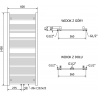 Mexen Pluton elektrický radiátor 1450 x 600 mm, 900 W, biely - W106-1450-600-2900-20