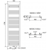 Mexen Pluton elektrický radiátor 1700 x 500 mm, 900 W, biely - W106-1700-500-2900-20
