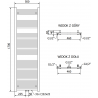 Mexen Pluton elektrický radiátor 1700 x 500 mm, 900 W, čierny - W106-1700-500-2900-70