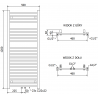 Mexen Pluton elektrický radiátor 1200 x 500 mm, 600 W, antracit - W106-1200-500-2600-66