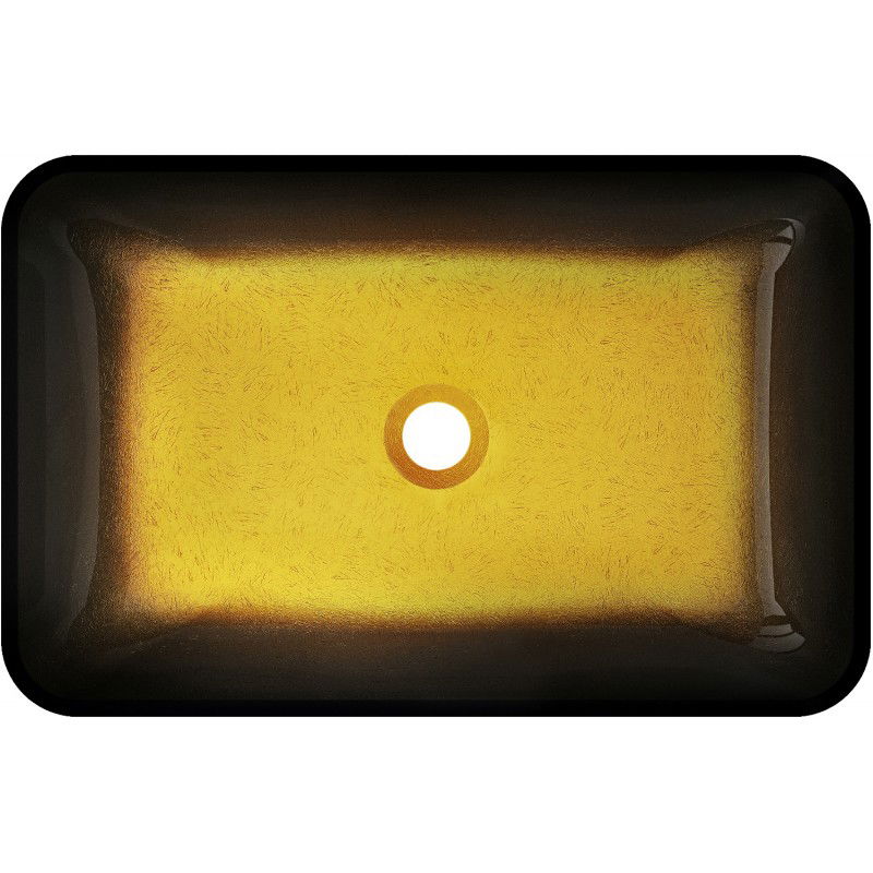 Mexen Megan sklenené umývadlo na dosku 56 x 36 cm, tmavé zlaté - 24135651