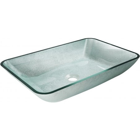 Mexen Megan sklenené umývadlo na dosku 56 x 36 cm, strieborné - 24135611
