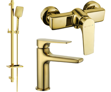 Mexen Lynx DQ62 sprchový set, zlatý - 745904DQ62-50