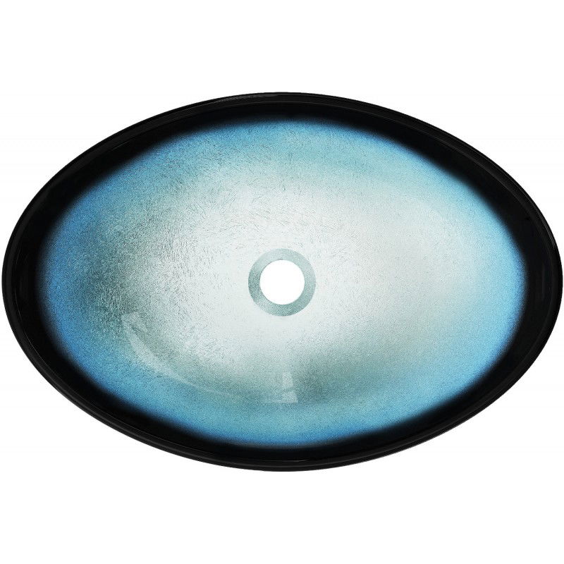 Mexen Sonia sklenené umývadlo na dosku 54 x 37 cm, modré - 24145447