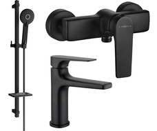 Mexen Lynx DQ40 sprchový set, čierny - 745904DQ40-70