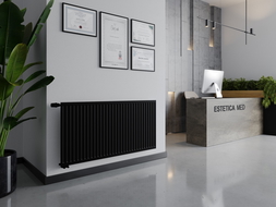 Mexen CVH10 Hygiene radiátor doskový 900 x 2600 mm, spodné pripojenie, 2322 W, čierny - W610H-090-260-70