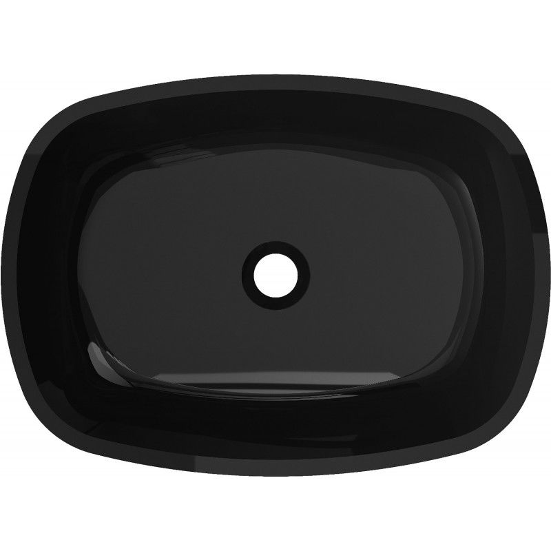 Mexen Araks sklenené umývadlo na dosku 54 x 39 cm, čierne - 24155470
