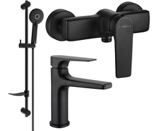 Mexen Lynx DF40 sprchová sada, čierna - 745904DF40-70