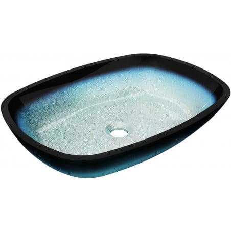 Mexen Araks sklenené umývadlo na dosku 54 x 39 cm, modré - 24155447
