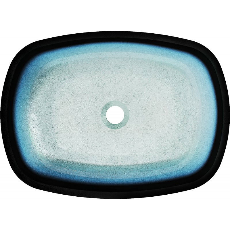 Mexen Araks sklenené umývadlo na dosku 54 x 39 cm, modré - 24155447