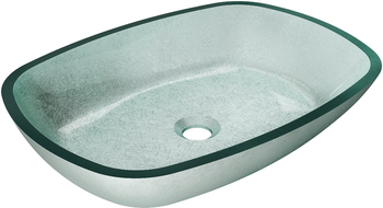 Mexen Araks sklenené umývadlo na dosku 54 x 39 cm, strieborné - 24155411
