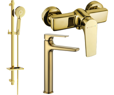 Mexen Lynx DQ40 sprchový set, zlatý - 745914DQ40-50
