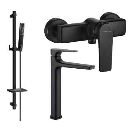 Mexen Lynx DQ72 sprchová sada, čierna - 745914DQ72-70