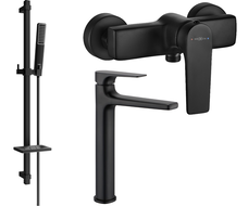 Mexen Lynx DQ72 sprchová sada, čierna - 745914DQ72-70