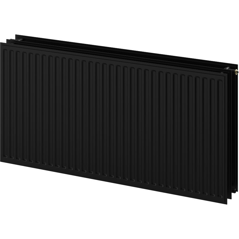 Mexen CVH30 Hygienický doskový radiátor 300 x 3000 mm, spodné pripojenie, 2617 W, čierny - W630H-030-300-70