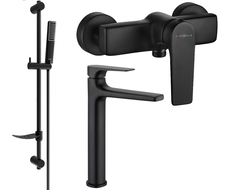 Mexen Lynx DF72 sprchový set, čierny - 745914DF72-70