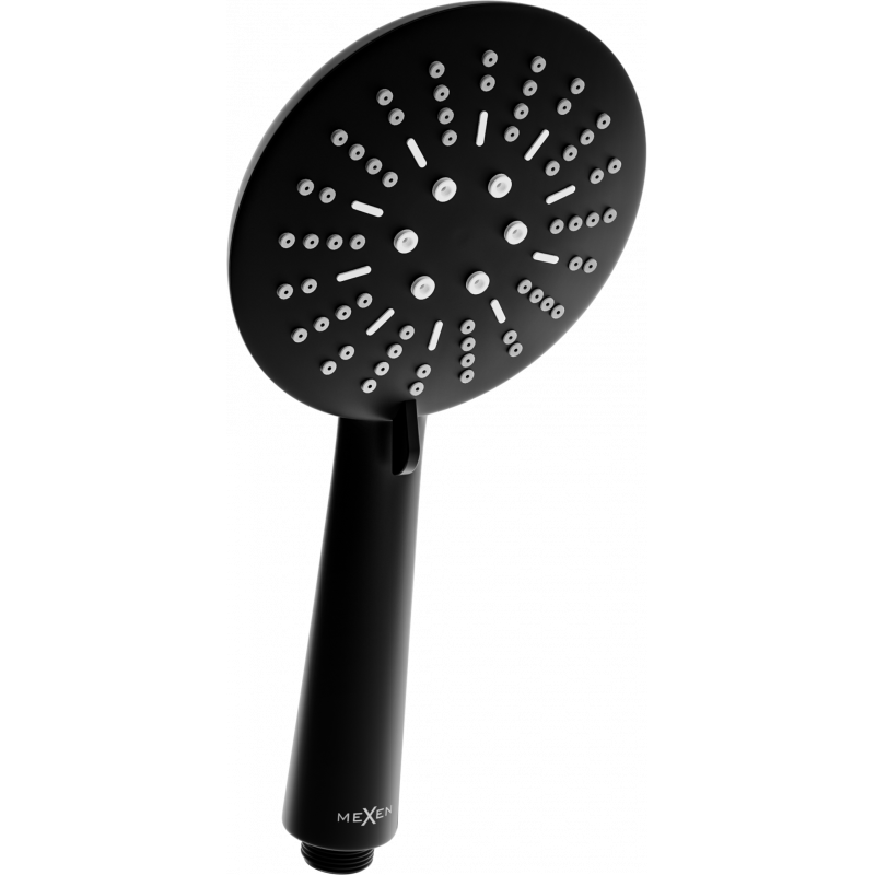 Mexen R-67 3-funkčná sprchová rukoväť, čierna - 79567-70