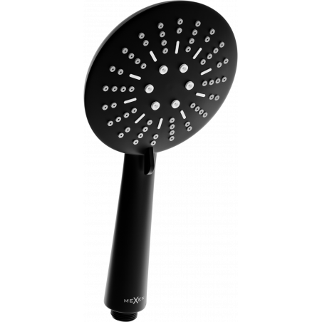 Mexen R-67 3-funkčná sprchová rukoväť, čierna - 79567-70