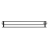 Mexen CVH30 Hygienický plechový radiátor 400 x 1600 mm, dolní připojení, 1754 W, černý - W630H-040-160-70