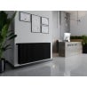 Mexen CVH30 Hygienický radiator 900 x 2000 mm, dolné pripojenie, 4129 W, čierny - W630H-090-200-70