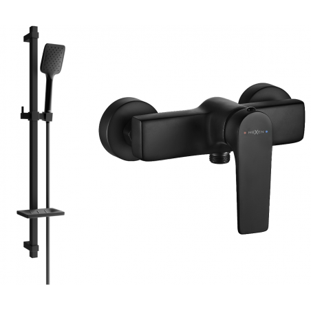 Mexen Lynx DQ62 sprchová batéria so sprchovou súpravou, čierna - 74594DQ62-70