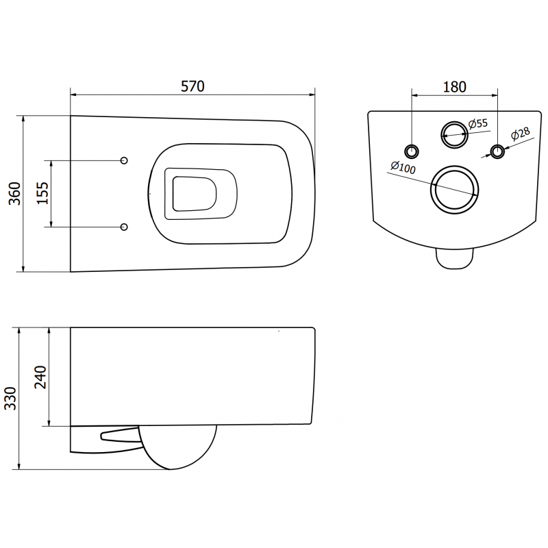 Mexen York miska wc Rimless s doskou pomaly klesajúcou slim, duroplast, biela lesk - 30114000